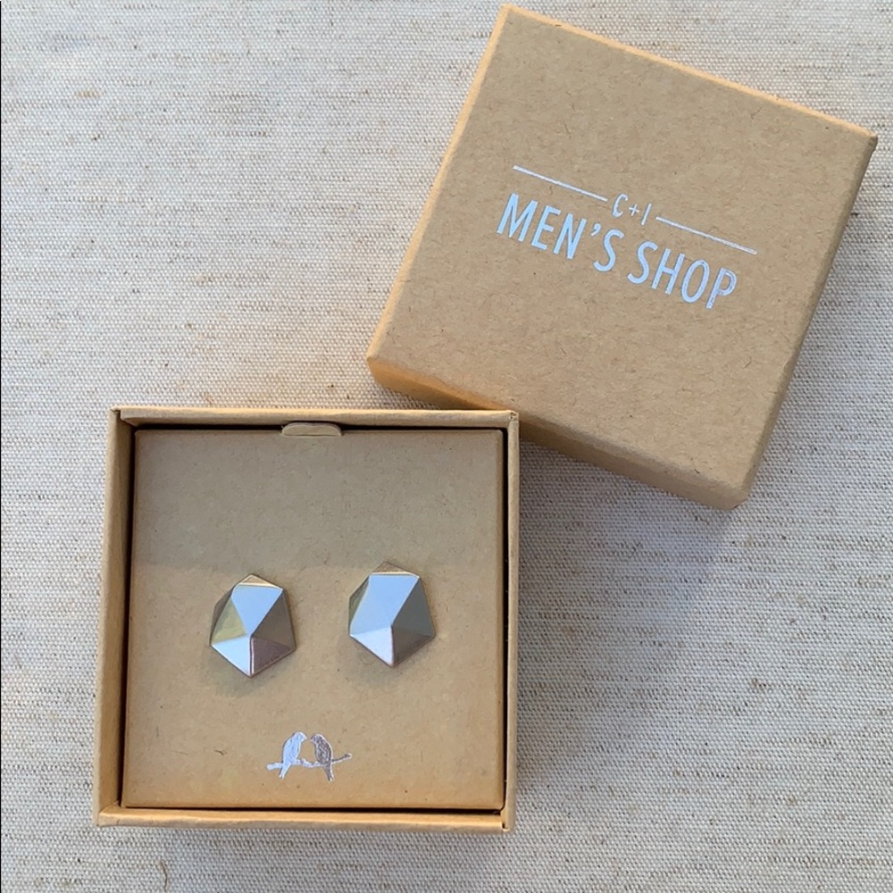 Chloe + Isabel for MEN Silver Cufflinks